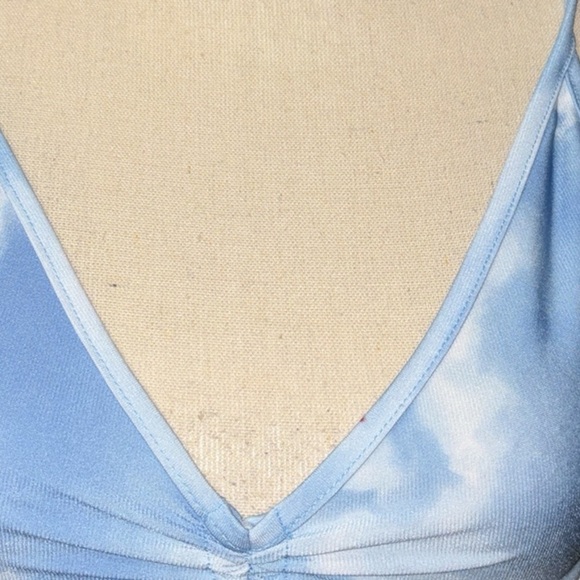 Fashion Nova Day Dreaming Ruched Mini Dress - Blue -Sz. XL - NWT - Picture 13 of 13